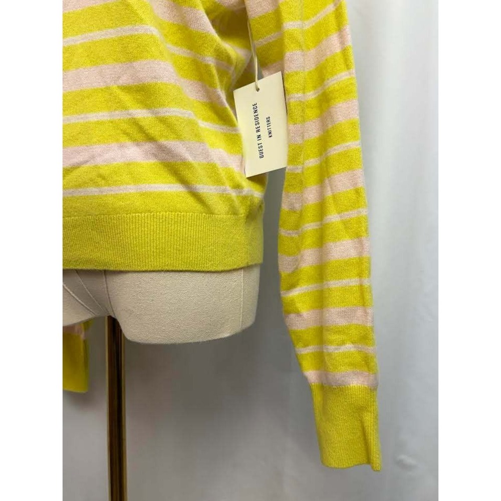 Guest in Residence Women Collegiate Stripe Polo Cashmere Sweater SMALL NWT - Picture 9 of 9